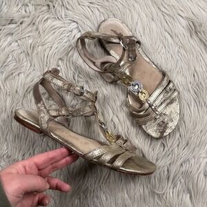 Ugg Women's 9 Metallic Gladiator Sandals Leather Boho Festival Strappy